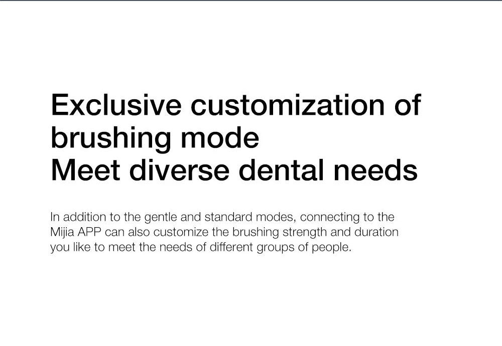 Xiaomi Mijia T700 Sonic elektrický zubní kartáček LED chytrý displej IPX7 vodotěsný chytrý zubní kartáček s propojením aplikací