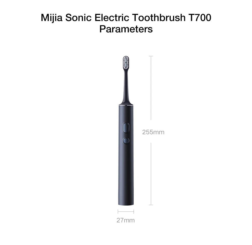 Xiaomi Mijia T700 Sonic elektrický zubní kartáček LED chytrý displej IPX7 vodotěsný chytrý zubní kartáček s propojením aplikací