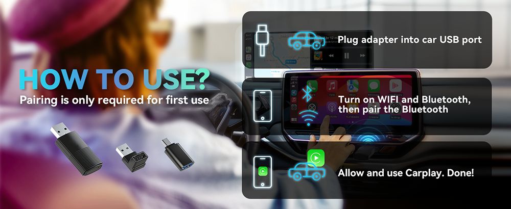 Adaptér MINIX CP86 CarPlay pro drátové a bezdrátové připojení