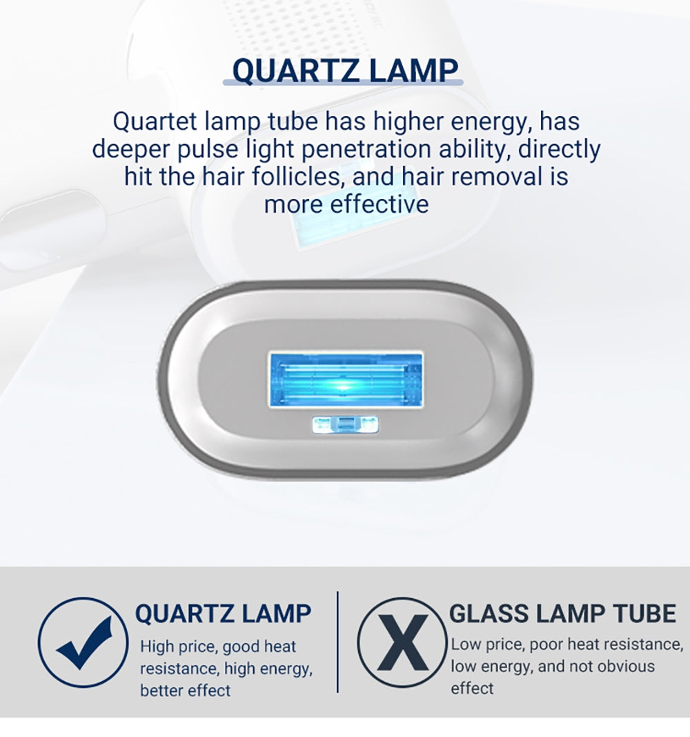 MOOLWEEL T023k Bezbolestné odstraňování chloupků se safírovým bodem mrazu, intenzivní pulzní světelná terapie - zástrčka pro USA