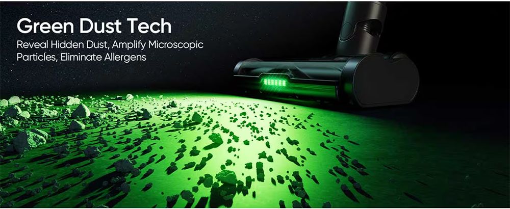 Bezdrátový vysavač MOOSOO TD1-Mate, sací tlak 33 kPa, LED displej, doba provozu 45 minut, bezkartáčový motor 420 W, zelené světlo, na dřevěné podlahy, koberce a zvířecí chlupy
