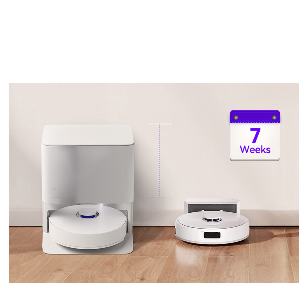 Robotický vysavač a mop Narwal Freo X Plus s vestavěným vyprazdňováním prachu, silným sacím výkonem 7800 Pa, plovoucím kartáčem bez zamotávání, ovládáním pomocí Alexa/Google Assistant/aplikace, ideální pro domácí chlupy, tvrdé podlahy a dřevěné podlahy