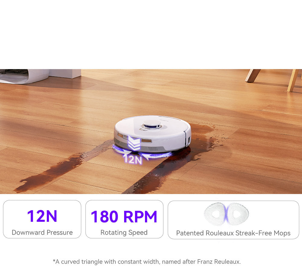 Robotický vysavač a mop Narwal Freo X Ultra s automatickým mytím a samovyprazdňováním, silným sacím výkonem 8200 Pa, plovoucím kartáčem bez zamotávání, automatickým zvedáním mopu do 12 mm, univerzální základnovou stanicí