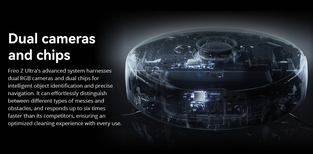 Robotický vysavač a mop Narwal Freo Z Ultra se základnovou stanicí, výkon 12 000 Pa, samovyprazdňování, dvojitá kamera, nulové zamotávání, 120denní bezúdržbová výdrž, automatické zvedání mopu do 12 mm, trilaserové vyhýbání se překážkám, adaptivní mytí a sušení horkou vodou s umělou inteligencí - bílý