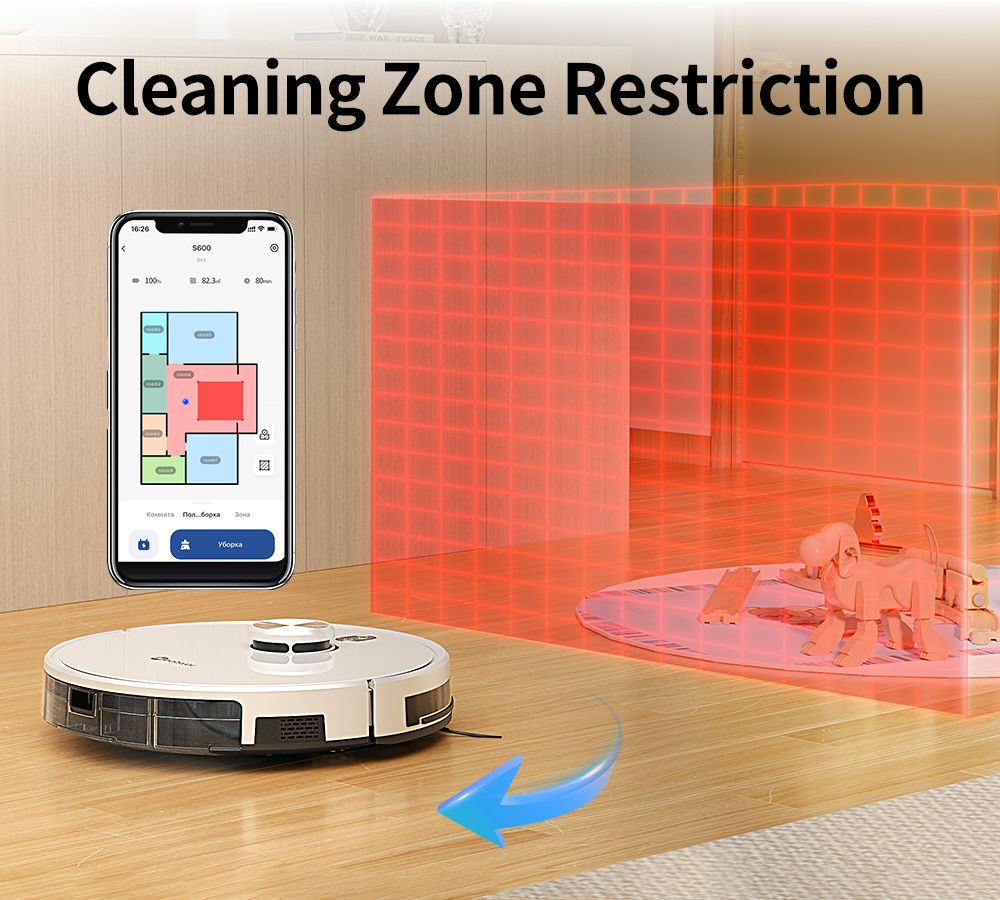 Robotický vysavač a mop Neatsvor S600, objem sběrného prostoru 2,8 l, baterie 5200 mAh, laserová navigace LDS4.0, ovládání pomocí aplikace, Alexa a Google Home, kartáč 2 v 1, HEPA filtrace a 350ml nádržka na vodu