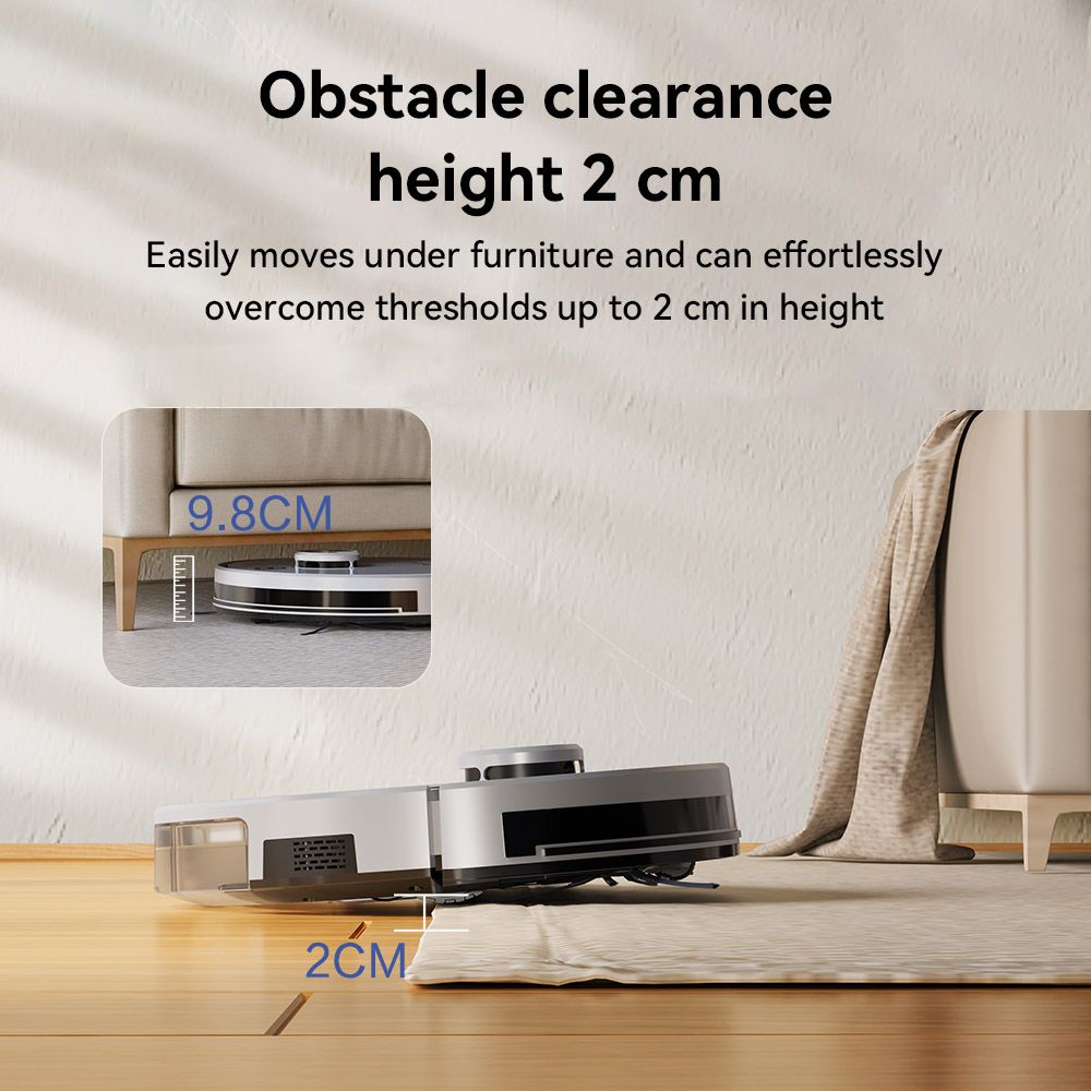 Robotický vysavač a mop Neatsvor S600, objem sběrného prostoru 2,8 l, baterie 5200 mAh, laserová navigace LDS4.0, ovládání pomocí aplikace, Alexa a Google Home, kartáč 2 v 1, HEPA filtrace a 350ml nádržka na vodu