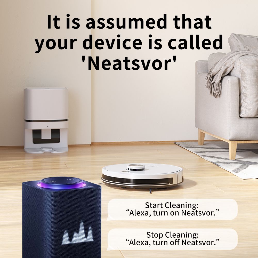 Robotický vysavač a mop Neatsvor S600, objem sběrného prostoru 2,8 l, baterie 5200 mAh, laserová navigace LDS4.0, ovládání pomocí aplikace, Alexa a Google Home, kartáč 2 v 1, HEPA filtrace a 350ml nádržka na vodu