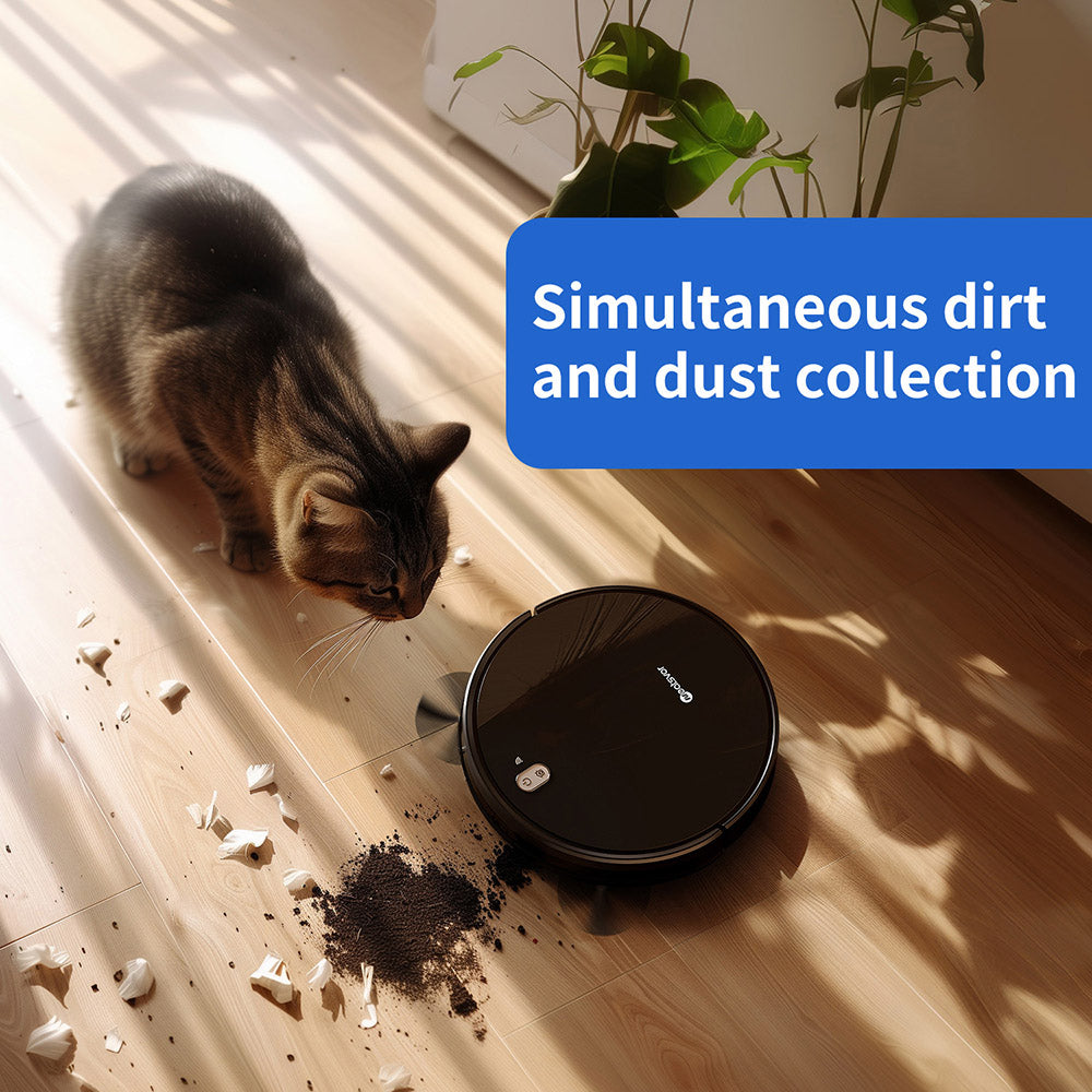 Robotický vysavač a mop Neatsvor X520, sací výkon 6000 Pa, baterie 5200 mAh, ovládání přes Wi-Fi/APP, čištění 3 v 1, inteligentní navigace 3.0, HEPA filtrace a hlasové ovládání pro koberce a tvrdé podlahy, černý