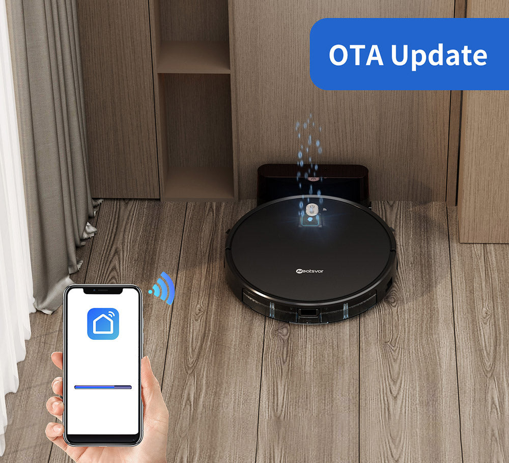 Robotický vysavač a mop Neatsvor X520, sací výkon 6000 Pa, baterie 5200 mAh, ovládání přes Wi-Fi/APP, čištění 3 v 1, inteligentní navigace 3.0, HEPA filtrace a hlasové ovládání pro koberce a tvrdé podlahy, černý