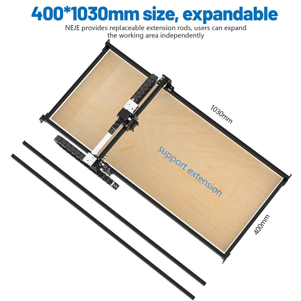 NEJE 3 Pro E30130 6W laserový gravírovací stroj, řezání dřeva CNC gravírka ovládání pomocí aplikace bezdrátové značení loga - americká zástrčka