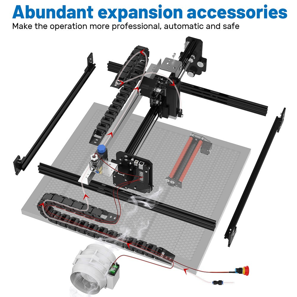 NEJE 3 Pro E30130 6W laserový gravírovací stroj, řezání dřeva CNC gravírka ovládání pomocí aplikace bezdrátové značení loga - americká zástrčka