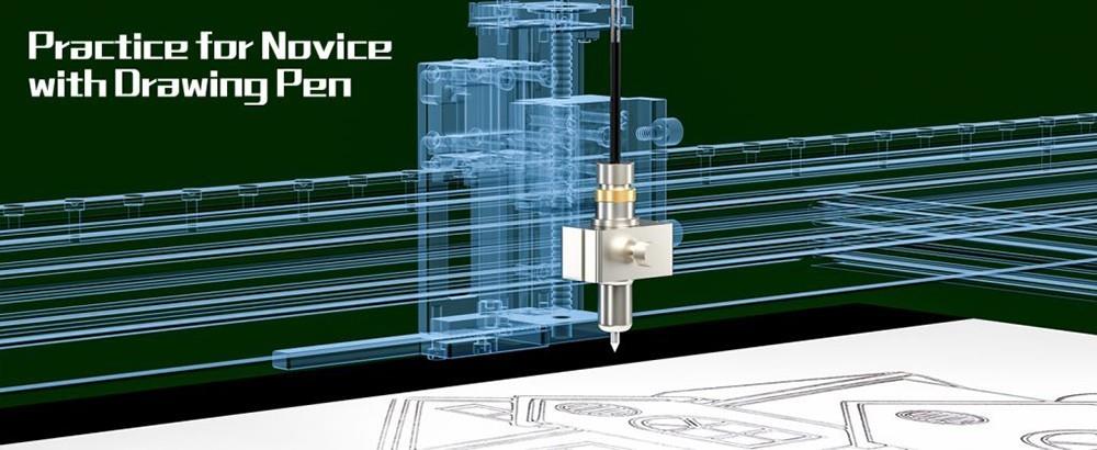 Laserová gravírka/řezačka NEJE Max 4, výkon laseru 11 W, laserový modul E40, automatická vzduchová asistence, ostření 0,06*0,06 mm, 4osé ovládání, bezdrátové ovládání GRBL, pohon motoru v ose Z, pracuje vertikálně, 750*460 mm