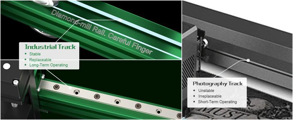 Laserová gravírka/řezačka NEJE Max 4, výkon laseru 11 W, laserový modul E40, automatická vzduchová asistence, ostření 0,06*0,06 mm, 4osé ovládání, bezdrátové ovládání GRBL, pohon motoru v ose Z, pracuje vertikálně, 750*460 mm