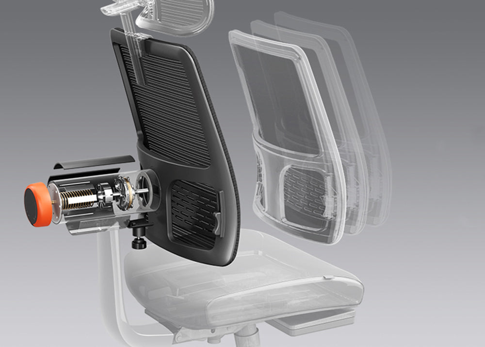 Ergonomická židle NEWTRAL MagicH-BP s opěrkou nohou, automatickým opěradlem, adaptivní opěrkou dolní části zad, nastavitelnou loketní opěrkou a opěrkou hlavy, 4 polohy aretace - černá