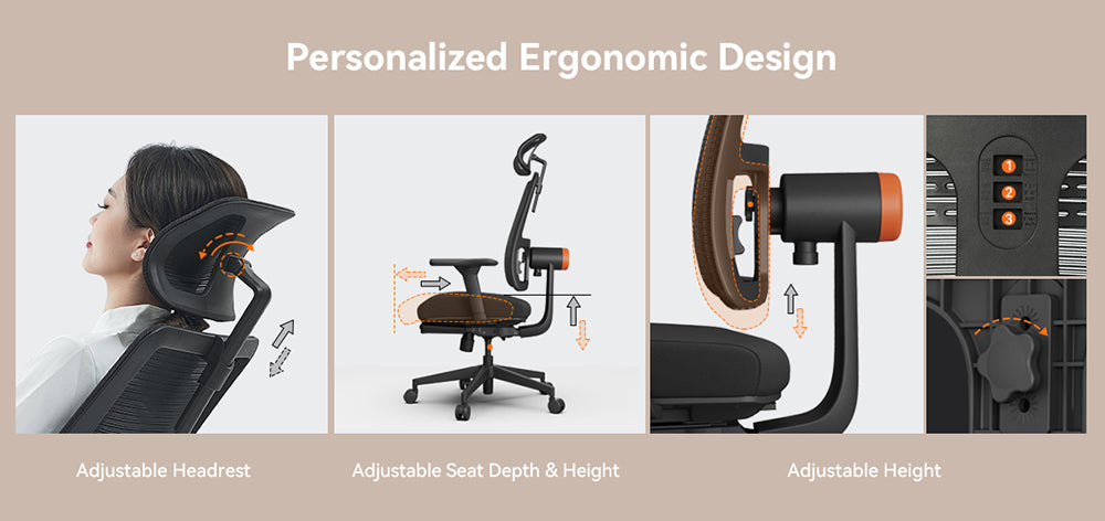 Ergonomická židle NEWTRAL MagicH-BP s opěrkou nohou, automatickým nastavováním opěradla, adaptivní opěrkou dolní části zad, nastavitelnou loketní opěrkou a opěrkou hlavy, 4 polohy aretace - černá
