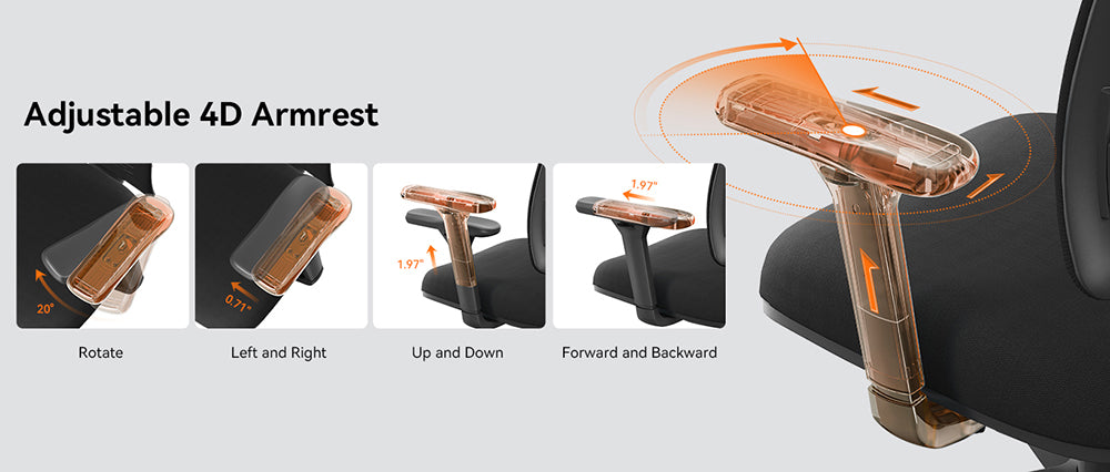 Ergonomická židle NEWTRAL MagicH-BP s opěrkou nohou, automatickým opěradlem, adaptivní opěrkou dolní části zad, nastavitelnou loketní opěrkou a opěrkou hlavy, 4 polohy aretace - černá