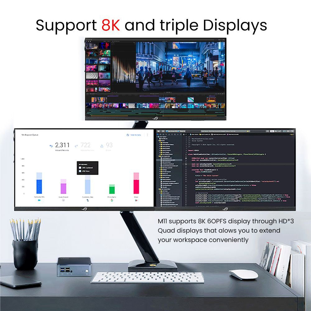 Mini PC Ninkear M11 s procesorem Intel Core i7-1165G7, 16GB DDR4 512GB SSD, Windows 11, WiFi 6