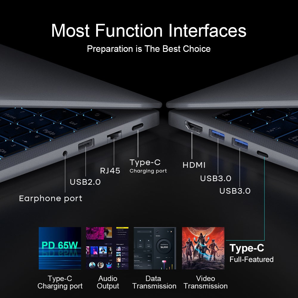 Notebook Ninkear N16 Pro, 16palcový IPS displej s rozlišením 2560*1600, Intel Core i9-12900HK, 14 jader, max. 5,0 GHz, 32 GB RAM, 1 TB SSD, obnovovací frekvence 120 Hz, WiFi 6, 5000 mAh, podsvícená klávesnice, 1x plně vybavený port Type-C, 2x USB 3.0, 1x USB 2.0, 1x HDMI, 1x RJ45, 1x konektor pro sluchátka