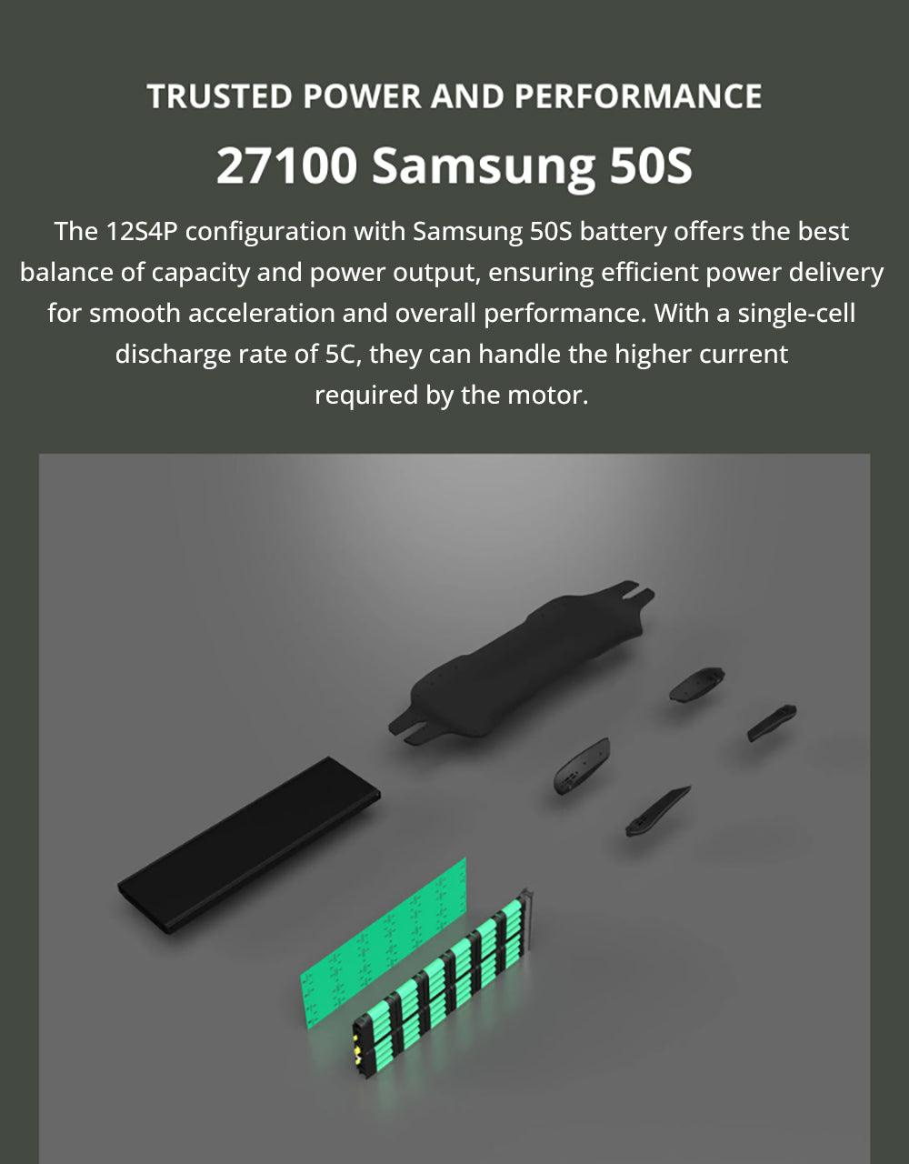 Elektrický skateboard OMW Cavalry, maximální výkon 3500 W, baterie 43,2 V 20 Ah, maximální rychlost 60 km/h, dojezd 55 km