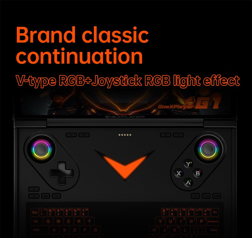 Herní kapesní počítač One Netbook OneXPlayer G1, AMD Ryzen AI 9 HX 370 12 jader max. 5,1 GHz, 8,8" displej s rozlišením 2560*1600 a obnovovací frekvencí 144 Hz, 64 GB RAM LPDDR5X 7500 MHz, 4 TB SSD, WiFi 6E, 2*USB-C, 1*USB 3.2, 1*TF karta, 1* Oculink, 1*3,5mm audio vstup, odemykání otiskem prstu - zástrčka EU
