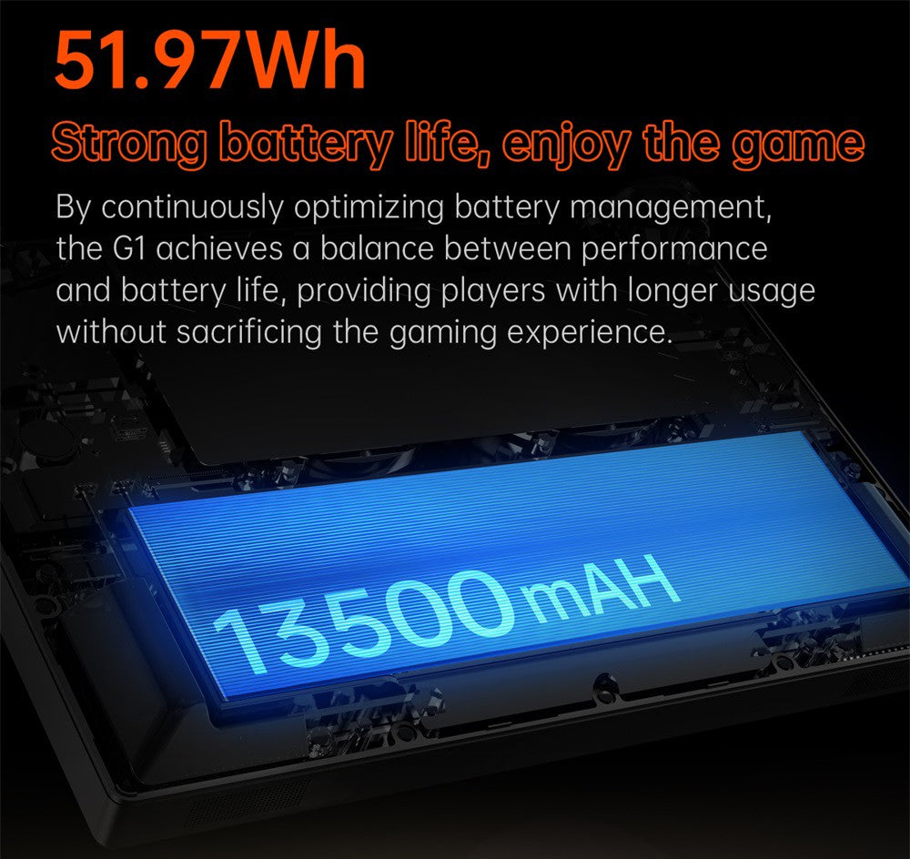 Herní kapesní počítač One Netbook OneXPlayer G1, AMD Ryzen AI 9 HX 370 12 jader max. 5,1 GHz, 8,8" displej s rozlišením 2560*1600 a obnovovací frekvencí 144 Hz, 64 GB RAM LPDDR5X 7500 MHz, 4 TB SSD, WiFi 6E, 2*USB-C, 1*USB 3.2, 1*TF karta, 1* Oculink, 1*3,5mm audio vstup, odemykání otiskem prstu - zástrčka EU