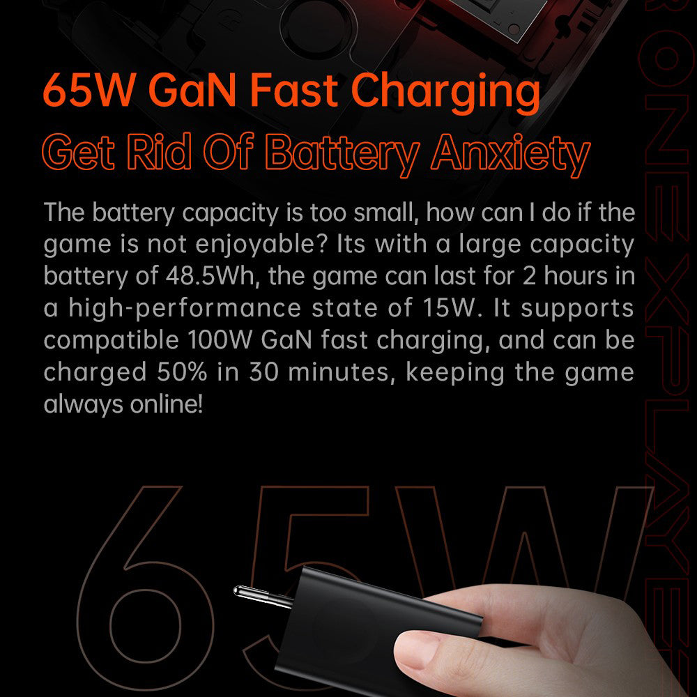 Herní konzole ONE Netbook OneXFly F1 Pro, 7" OLED displej s rozlišením 1920*1080, procesor AMD Ryzen AI 9 HX 370, 12jádrový procesor s frekvencí max. 5,1 GHz, obnovovací frekvence 144 Hz, 32 GB RAM LPDDR5x, 2 TB SSD disk PCle 4.0, zvukový systém Harman, 2 porty USB-C 4.0, 1 port USB-A 3.0, 1 slot pro TF kartu, 1 audio vstup.