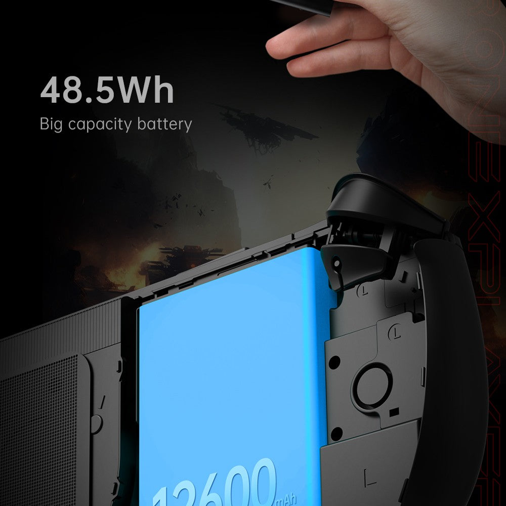 Herní konzole ONE Netbook OneXFly F1 Pro, 7" OLED displej s rozlišením 1920*1080, procesor AMD Ryzen AI 9 HX 370, 12jádrový procesor s frekvencí max. 5,1 GHz, obnovovací frekvence 144 Hz, 32 GB RAM LPDDR5x, 2 TB SSD disk PCle 4.0, zvukový systém Harman, 2 porty USB-C 4.0, 1 port USB-A 3.0, 1 slot pro TF kartu, 1 audio vstup.