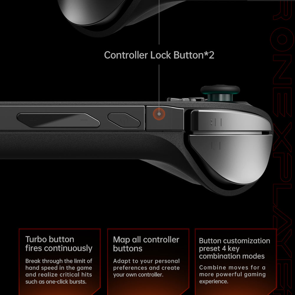 Herní konzole ONE Netbook OneXFly F1 Pro, 7" OLED displej s rozlišením 1920*1080, procesor AMD Ryzen AI 9 HX 370, 12jádrový procesor s frekvencí max. 5,1 GHz, obnovovací frekvence 144 Hz, 32 GB RAM LPDDR5x, 2 TB SSD disk PCle 4.0, zvukový systém Harman, 2 porty USB-C 4.0, 1 port USB-A 3.0, 1 slot pro TF kartu, 1 audio vstup.