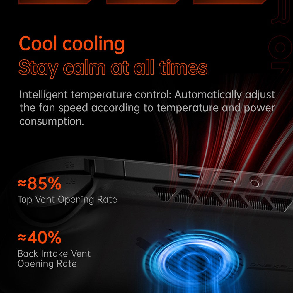 Herní konzole ONE Netbook OneXFly F1 Pro, 7" OLED displej s rozlišením 1920*1080, procesor AMD Ryzen AI 9 HX 370, 12jádrový procesor s frekvencí max. 5,1 GHz, obnovovací frekvence 144 Hz, 32 GB RAM LPDDR5x, 2 TB SSD disk PCle 4.0, zvukový systém Harman, 2 porty USB-C 4.0, 1 port USB-A 3.0, 1 slot pro TF kartu, 1 audio vstup.