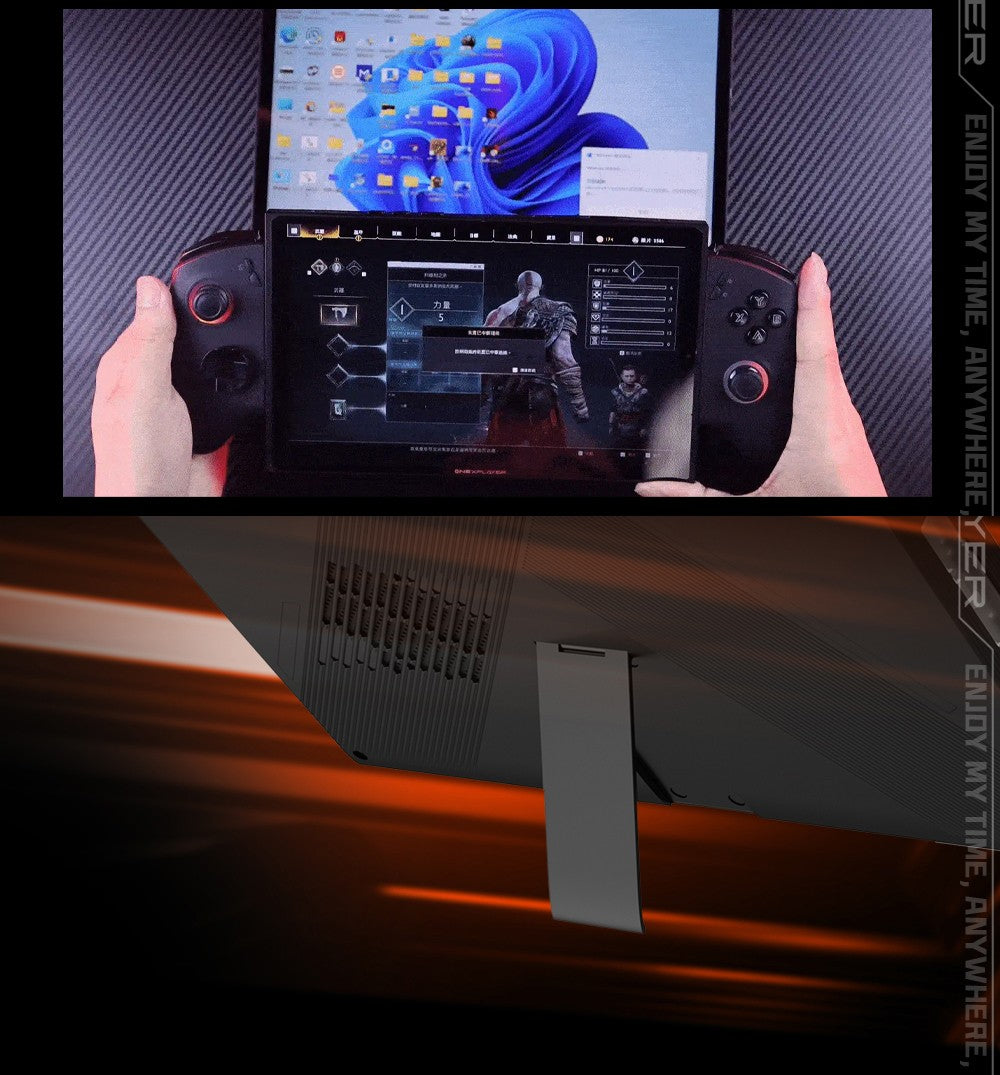 Herní mini PC OneXPlayer X1, AMD Ryzen 7 8840U, 8 jader, max. 5,1 GHz, 8,8" 2560*1600, 144Hz LTPS displej, 32GB LPDDR5x 7500MHz RAM, 1TB SSD, 2x USB4, 1x USB3.2, 1x slot pro TF kartu, 1x Oculink, 1x audio, Harman Sound System, baterie 65,02 Wh