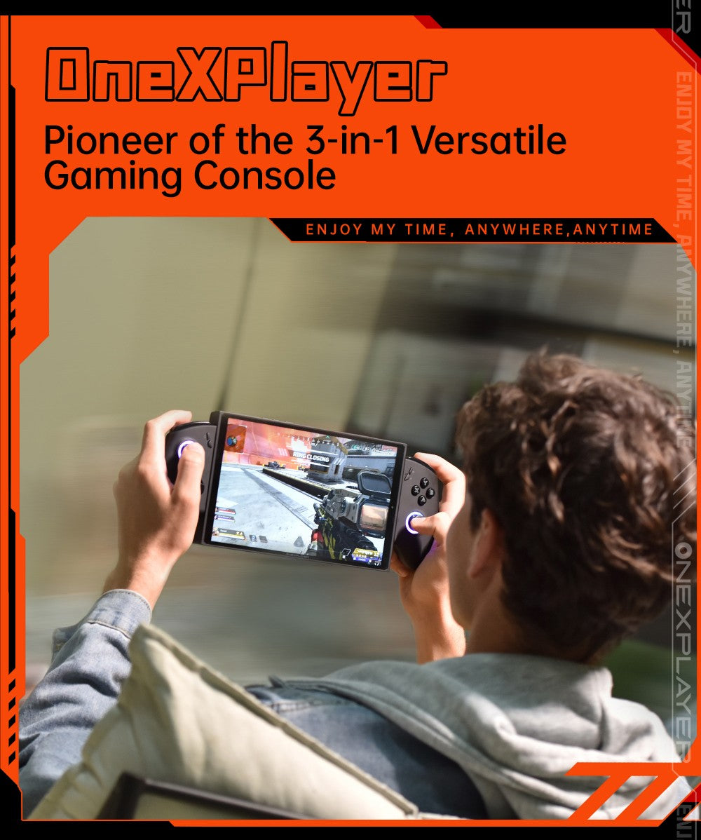 Herní mini PC OneXPlayer X1, AMD Ryzen 7 8840U, 8 jader, max. 5,1 GHz, 8,8" 2560*1600, 144Hz LTPS displej, 32GB LPDDR5x 7500MHz RAM, 1TB SSD, 2x USB4, 1x USB3.2, 1x slot pro TF kartu, 1x Oculink, 1x audio, Harman Sound System, baterie 65,02 Wh