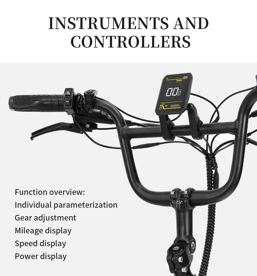 Elektrická nákladní tříkolka ONESPORT OT30, motor 500 W, baterie 48 V 13 Ah, pneumatiky 20 x 3,0 palce, maximální rychlost 25 km/h, dojezd 80 km, hydraulické kotoučové brzdy, tlumící vidlice, maximální zatížení 180 kg - béžová