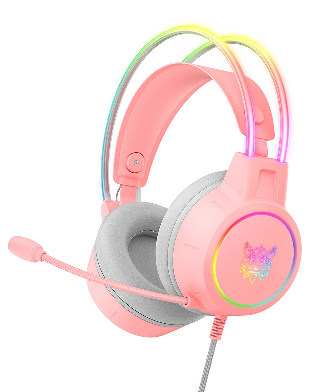Herní sluchátka ONIKUMA X15 Pro s kabelem - růžová