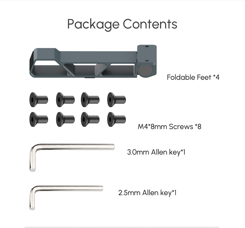 Skládací nožičky ORTUR FFT1.0 pro laserový gravírovací stroj ORTUR Laser Master 3, 4 ks