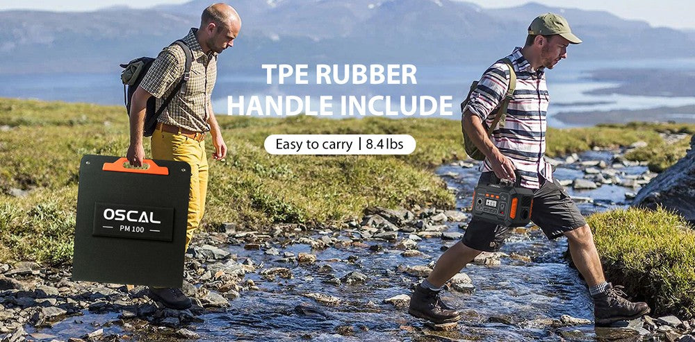 Skládací solární panel Blackview Oscal PM100, vodotěsný s krytím IP65, s konektorem Type-C QC3.0, USB výstupem a kabelem 5 v 1