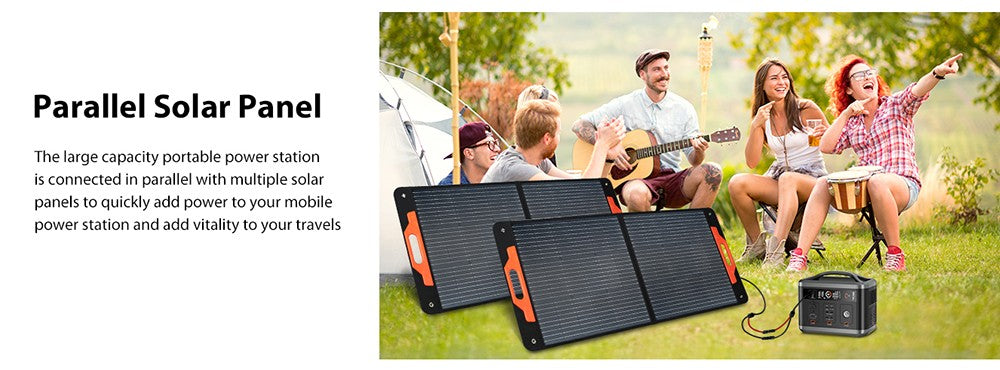 Skládací solární panel Blackview Oscal PM100, vodotěsný s krytím IP65, s konektorem Type-C QC3.0, USB výstupem a kabelem 5 v 1