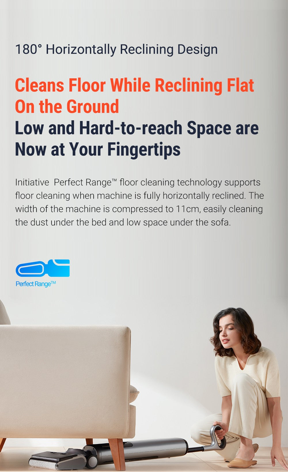 Mokro-suchý vysavač OSOTEK H200 Horizon, automatické samočištění, kapacita 4000 mAh, nádržka na čistou vodu 750 ml, inteligentní nastavení výkonu, doba provozu 35 minut, širší kartáčový válec