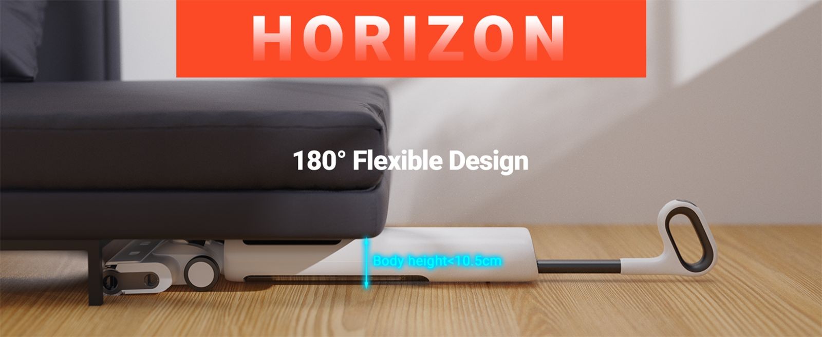 Bezdrátový mokro-suchý vysavač OSOTEK H200 Lite, sací výkon 12500 Pa, horizontální sklopení 180 stupňů, čištění okrajů z obou stran, nádrž na čistou vodu o objemu 750 ml, LED displej, doba provozu 30 minut