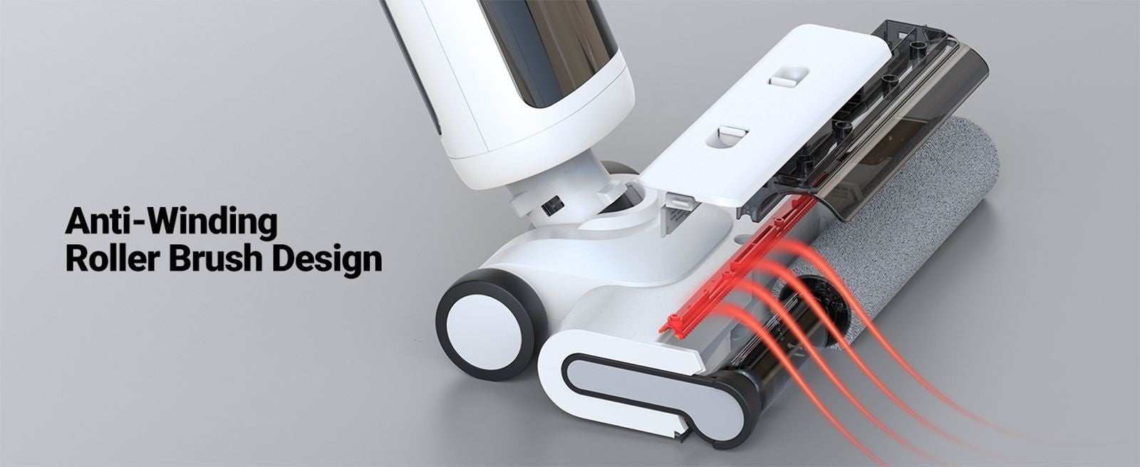 Bezdrátový mokro-suchý vysavač OSOTEK H200 Lite, sací výkon 12500 Pa, horizontální sklopení 180 stupňů, čištění okrajů z obou stran, nádrž na čistou vodu o objemu 750 ml, LED displej, doba provozu 30 minut