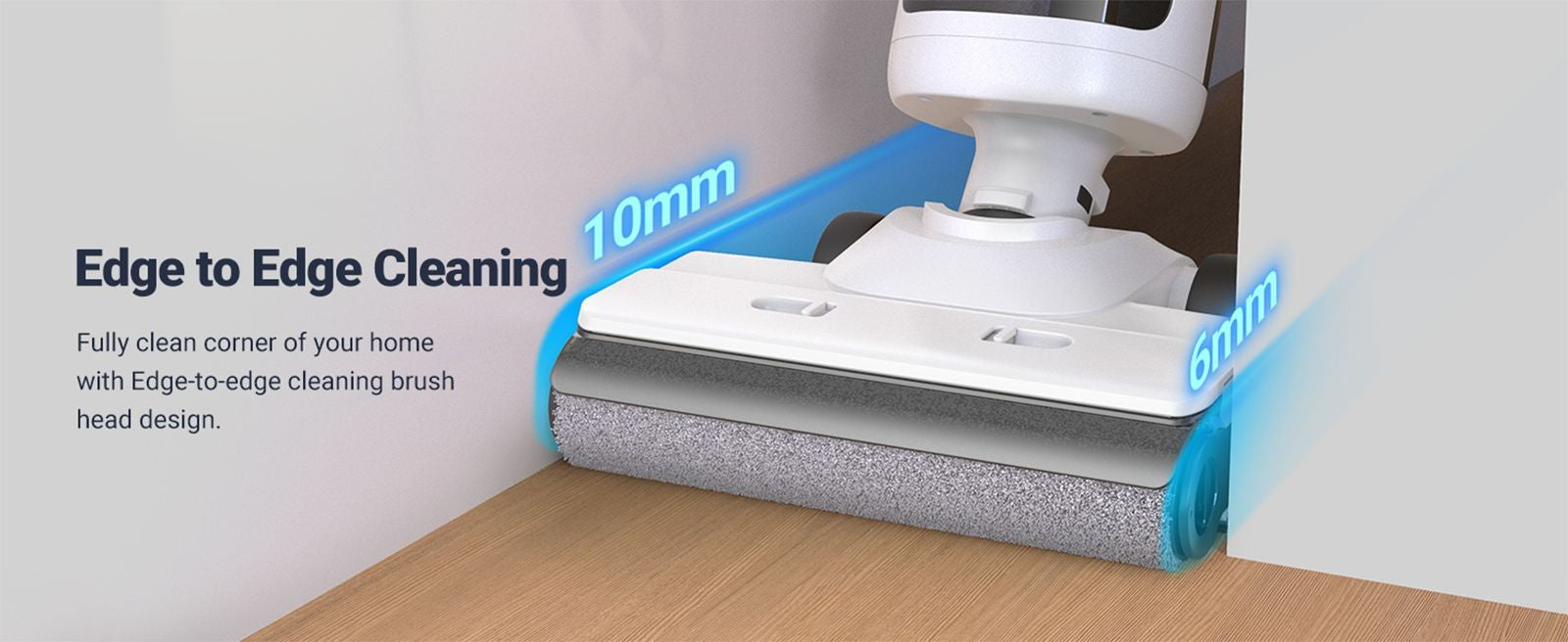 Bezdrátový mokro-suchý vysavač OSOTEK H200 Lite, sací výkon 12500 Pa, horizontální sklopení 180 stupňů, čištění okrajů z obou stran, nádrž na čistou vodu o objemu 750 ml, LED displej, doba provozu 30 minut