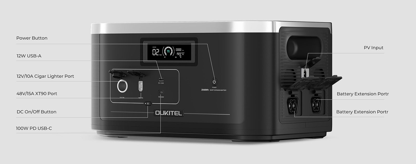 Baterie OUKITEL B2000 2048Wh LiFePO4