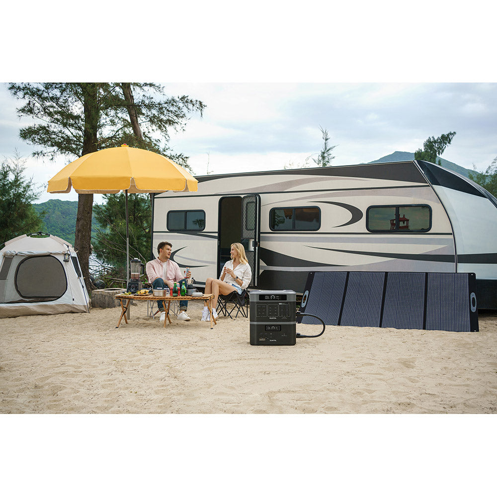 (Free Gift MC4 Cable) OUKITEL BP2000 Balcony Power Station, 2048Wh/640000mAh LiFePO4 Battery Solar Generator, 2200W AC Output, 2000W UPS, 1800W AC Charging, Expand Up to 7 Battery Packs, 15 Outputs, Compatible with 99% of Balcony Power Plants