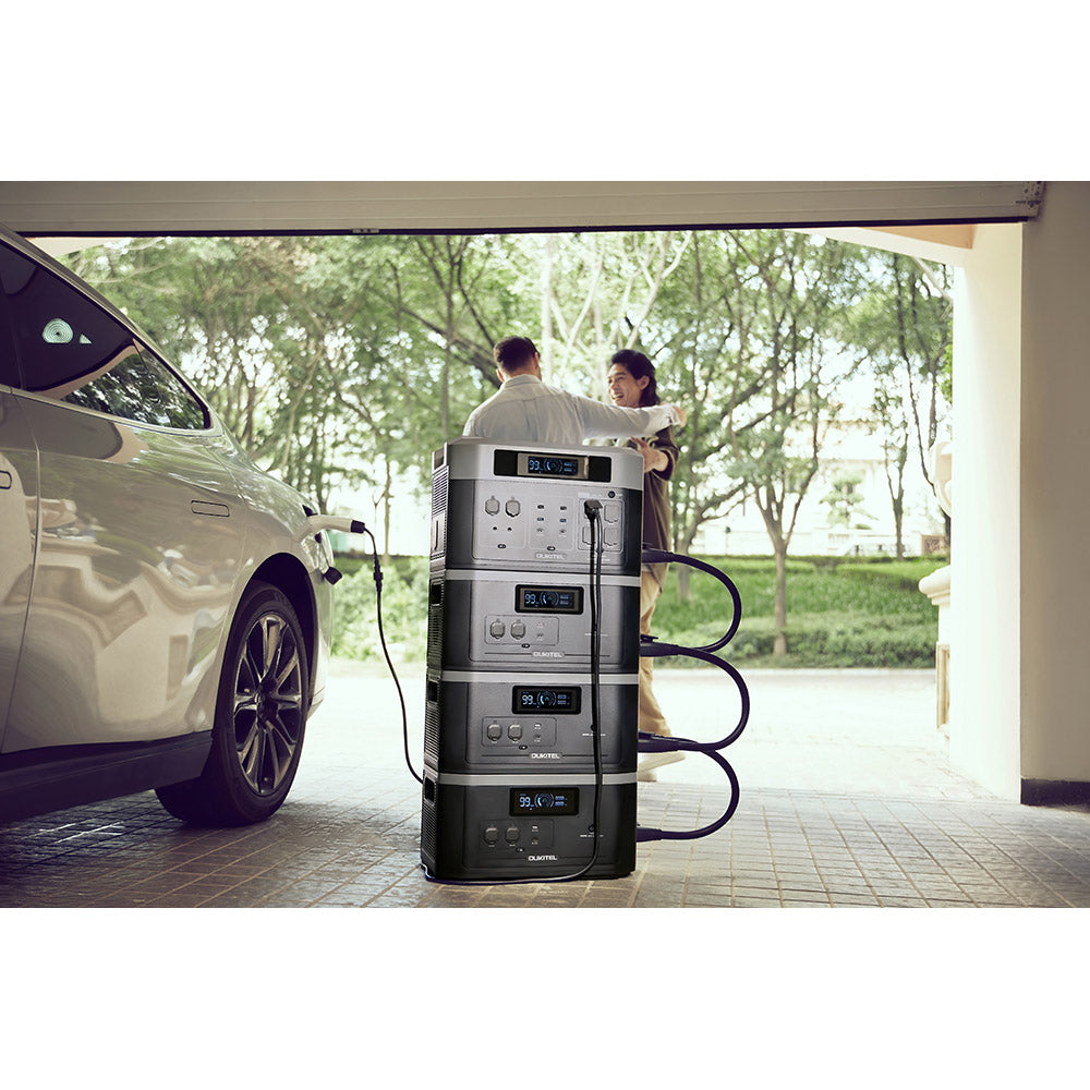 (Free Gift MC4 Cable) OUKITEL BP2000 Balcony Power Station, 2048Wh/640000mAh LiFePO4 Battery Solar Generator, 2200W AC Output, 2000W UPS, 1800W AC Charging, Expand Up to 7 Battery Packs, 15 Outputs, Compatible with 99% of Balcony Power Plants