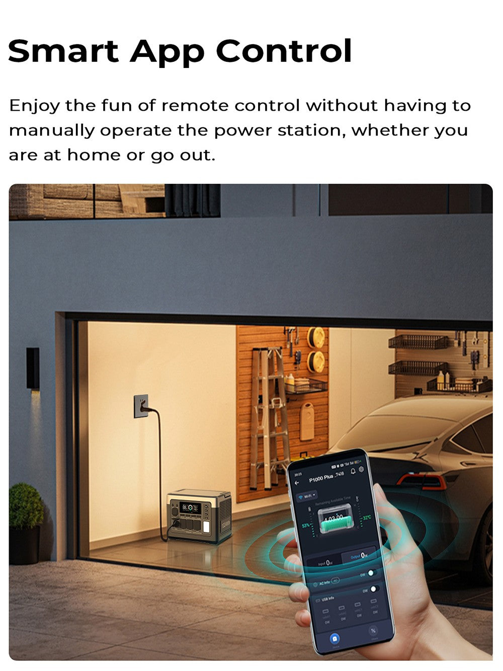 Přenosná elektrárna OUKITEL P1000 PLUS, solární generátor 1800 W 1024 Wh s LiFePO4 baterií, rychlé nabíjení, chytré ovládání aplikací pro venkovní použití, obytné vozy, domácí zálohování a nouzové napájení