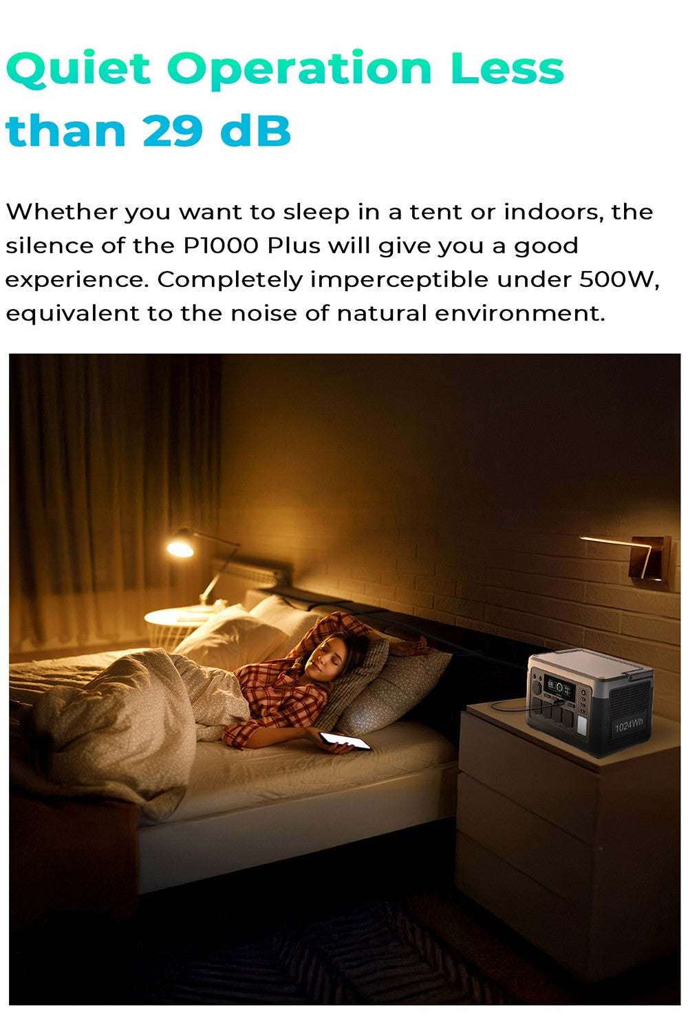 Přenosná elektrárna OUKITEL P1000 PLUS, solární generátor 1800 W 1024 Wh s LiFePO4 baterií, rychlé nabíjení, chytré ovládání aplikací pro venkovní použití, obytné vozy, domácí zálohování a nouzové napájení