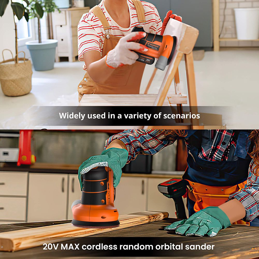 Akumulátorová elektrická bruska Parrior DS04 20V, s 2Ah baterií a 5palcovým (125mm) kotoučem, motorem 11 000 ot./min.