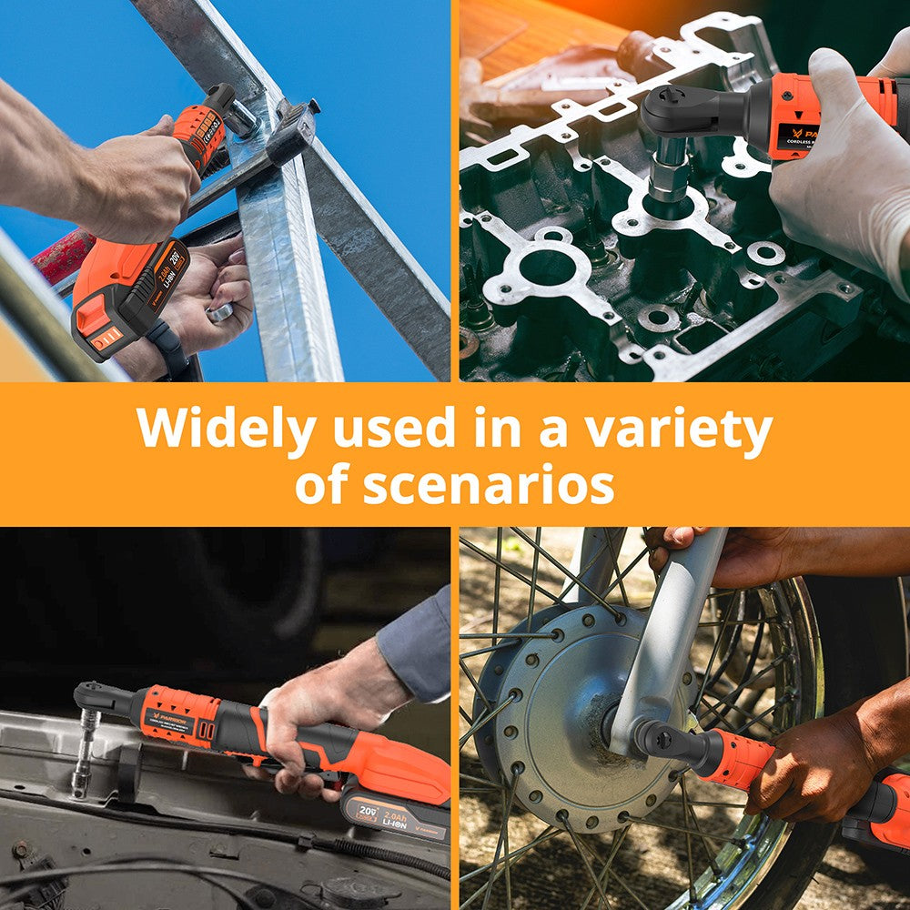 Akumulátorový elektrický ráčnový klíč Parrior IW44 20V, max. krouticí moment 60Nm, otáčky 260 ot./min, vstupní napětí 20V, s lithiovou baterií 2000mAh