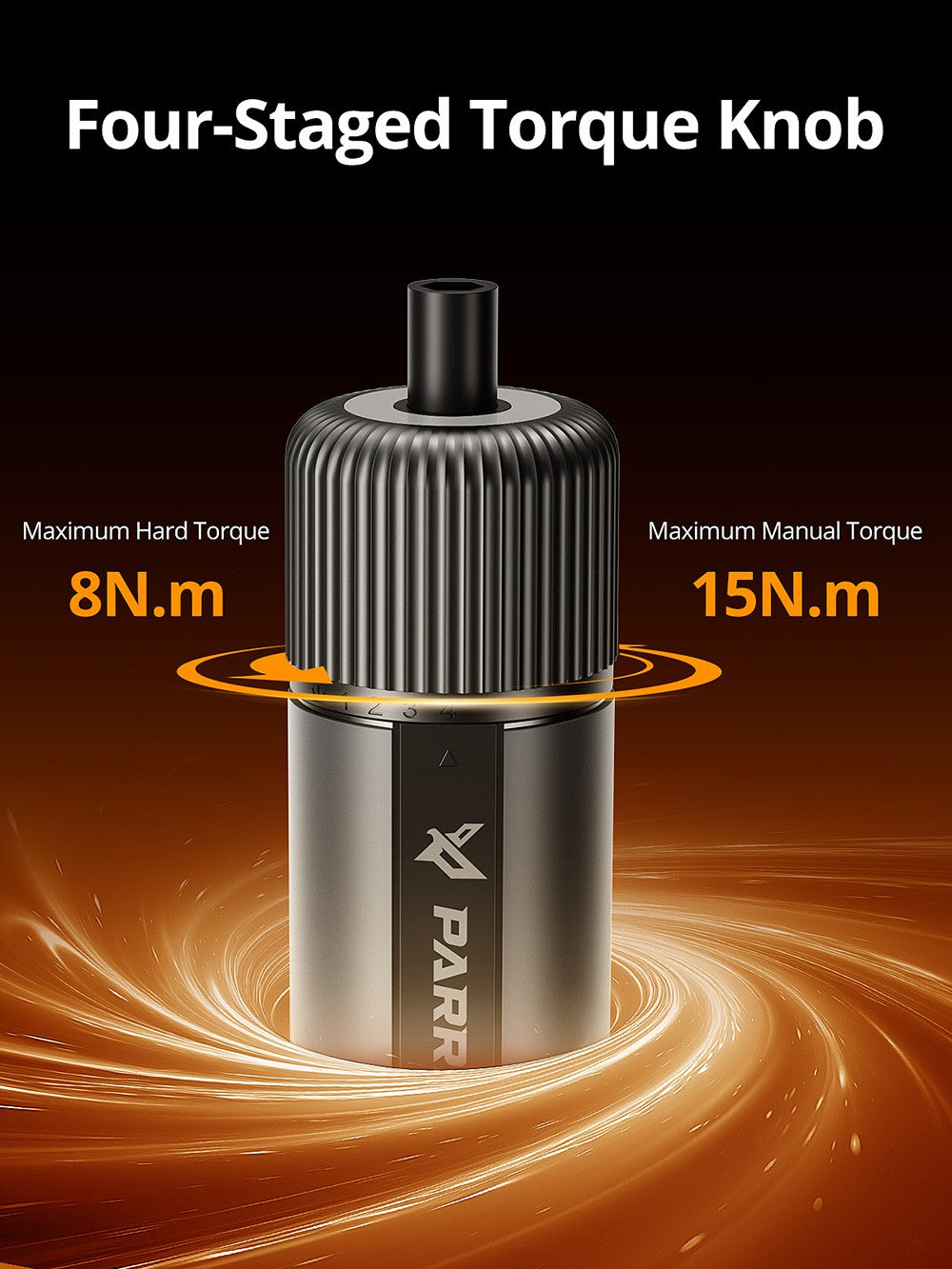 Parrior S121 4V elektrický akumulátorový šroubovák, max. 8Nm vysoký točivý moment se 4 úrovněmi regulace, dobíjecí baterie 2200mAh s velkou kapacitou, LED pracovní světlo, otáčky 260 ot./min.