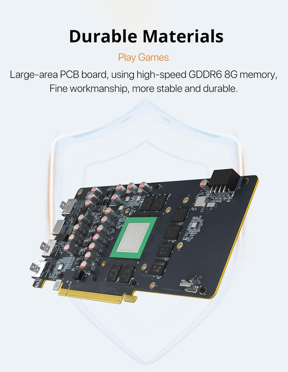 Herní grafická karta PELADN RTX2060 SUPER, 8GB GDDR6 RAM, 8pinový 128bitový procesor, dva ventilátory, PCI Express 3.0, 3xDP 1xHDMI - bílá