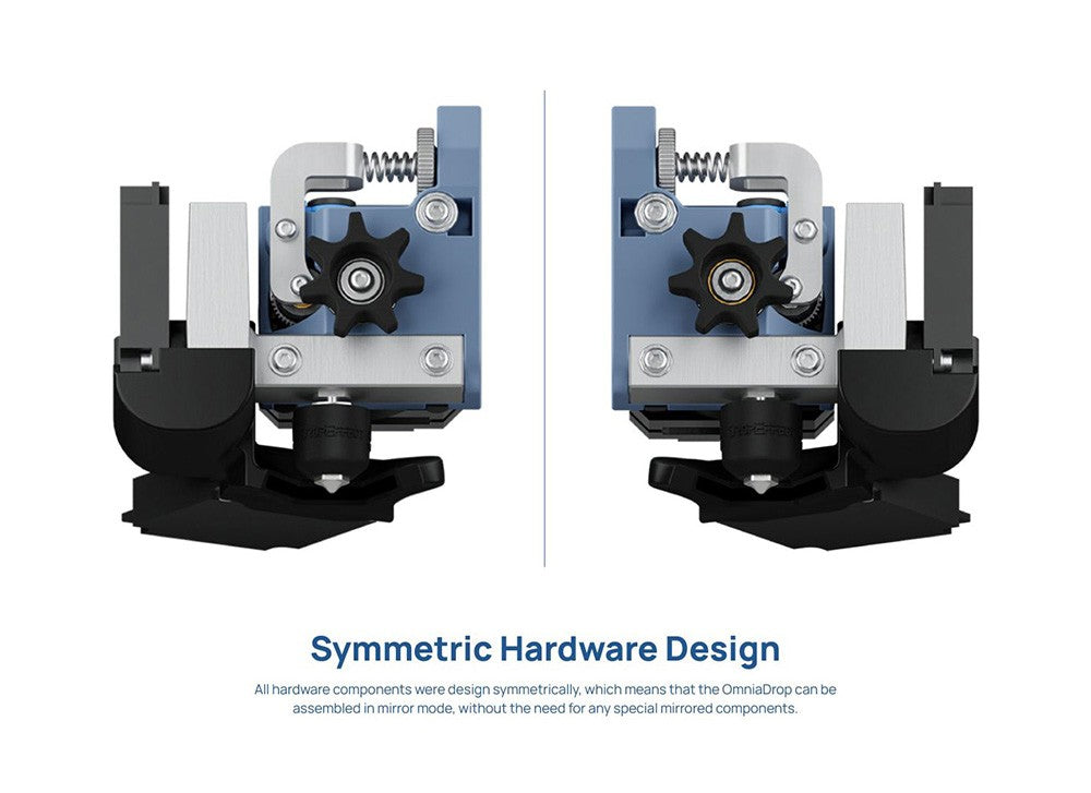 Extruder Phaetus OmniaDrop V3, dvojitý pohon, tisk flexibilním filamentem, chladicí systém hotendu